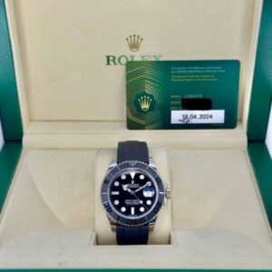 Rolex Yacht-Master 42 Oysterflex 226659 – Black Dial Platinum Bezel 42mm (2024 Model)