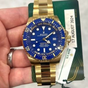 Rolex Deepsea Sea-Dweller 12800ft – Yellow Gold & Blue Dial Diver’s Watch