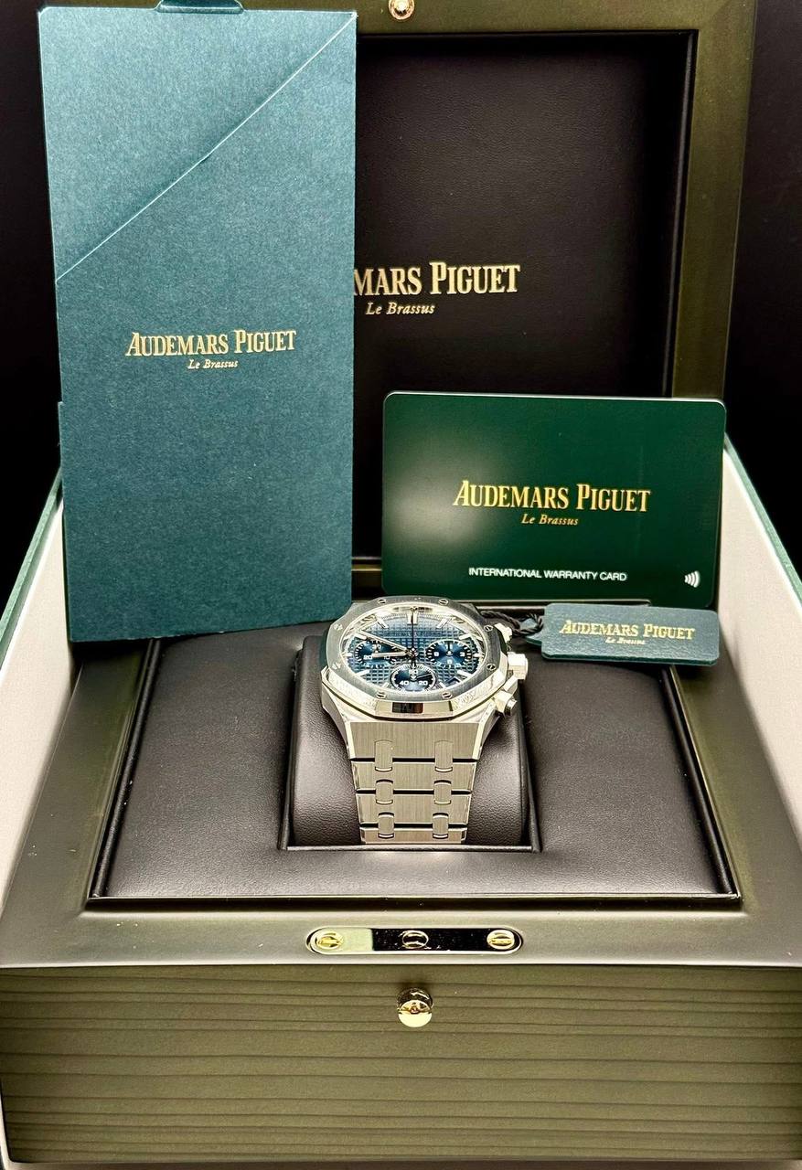 Audemars Piguet Royal Oak Chronograph – Blue Dial, Stainless Steel, Box & Papers - Image 7