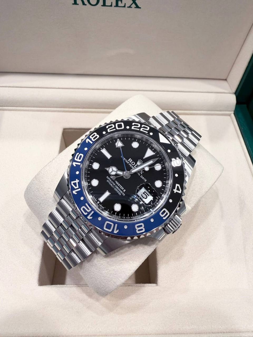 Rolex GMT-Master II “Batman” – Black & Blue Ceramic Bezel, Jubilee Bracelet - Image 6