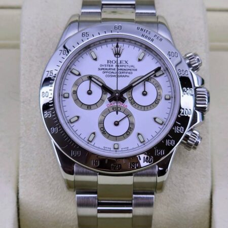 Rolex Cosmograph Daytona – White Dial, Stainless Steel, Oyster Perpetual Chronograph