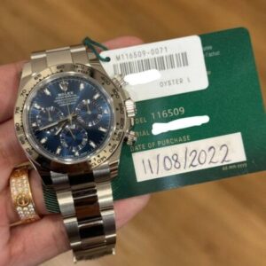 Rolex Cosmograph Daytona 116509 Blue Dial – 18k White Gold Chronograph
