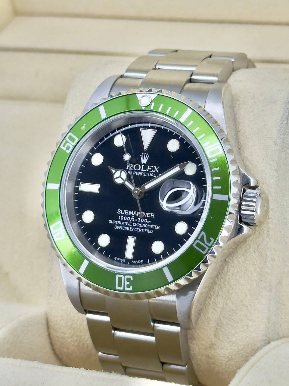 Rolex Submariner Date 16610LV “Kermit” – Green Bezel, Black Dial, Stainless Steel - Image 6
