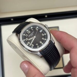 Patek Philippe Aquanaut – Black Dial, Rubber Strap, Stainless Steel Case
