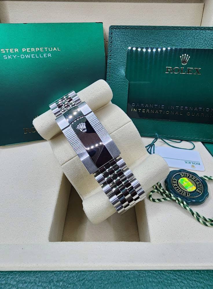 Rolex Sky-Dweller – Blue Dial, Stainless Steel, Dual Time Zone & Annual Calendar - Image 6