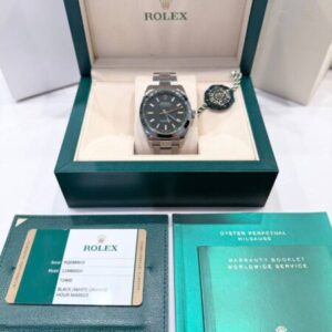 Rolex Milgauss 116400GV – Green Sapphire Crystal, Black Dial, Stainless Steel