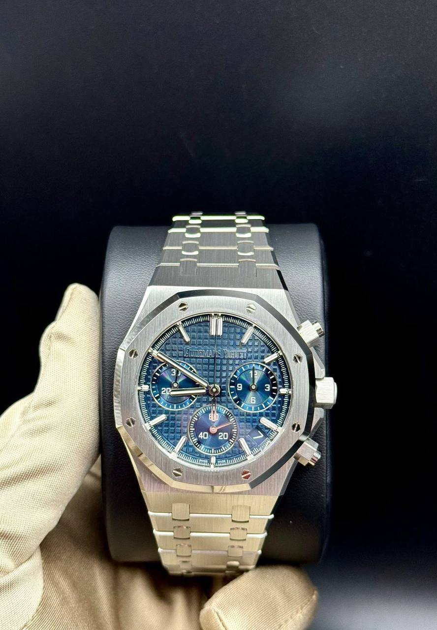 Audemars Piguet Royal Oak Chronograph – Blue Dial, Stainless Steel, Box & Papers - Image 2